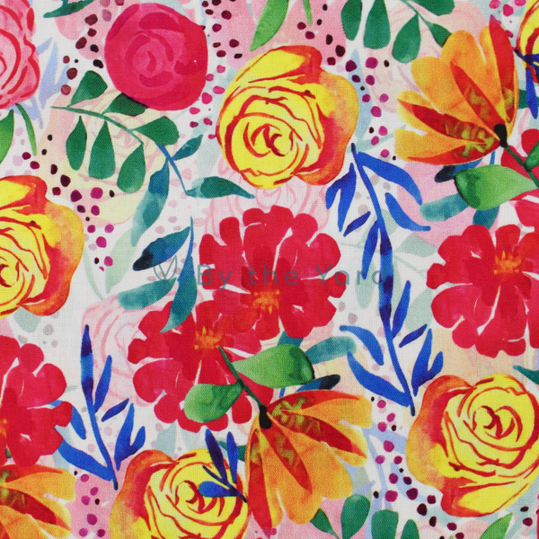 Handmade Fabrics Inc. Watercolour Florals Cassandra