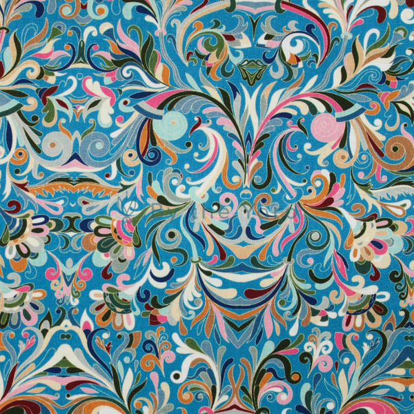 Handmade Fabrics Inc. Swirls and Curls Blue