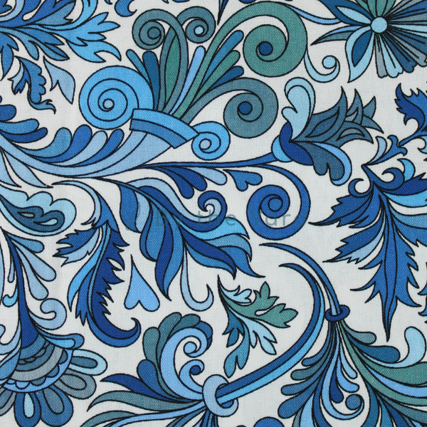 Handmade Fabrics Inc. Blue Swirls