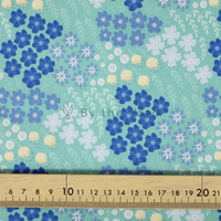 Handmade Fabrics Inc. Mint Floral Fields