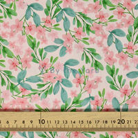 Handmade Fabrics Inc. Watercolour Florals Cherry
