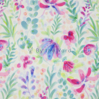 Handmade Fabrics Inc. Watercolour Florals Mel