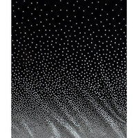 Michael Miller Fabrics Celebration Glitz Confetti Border Metallic Pearlized in Black Silver Zirconium