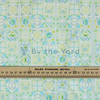 Handmade Fabrics Inc. Quilting Cotton - Mint Watercolour Tiles