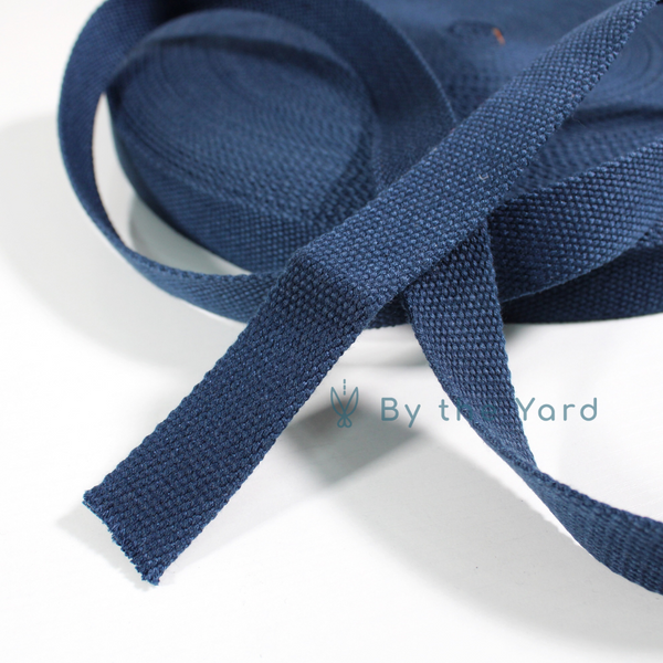 Navy - 2.5cm Cotton Canvas Webbing Strap