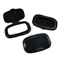 Small Wet Tissue Cover Lid (Black) Mini - Bundle Pack of 5