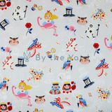 Handmade Fabrics Inc. Grey Quilting Cotton - Alice In Wonderland