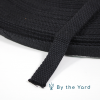 Black - 1.5cm Cotton Canvas Webbing Strap