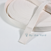 Natural - 2.5cm Cotton Canvas Webbing Strap