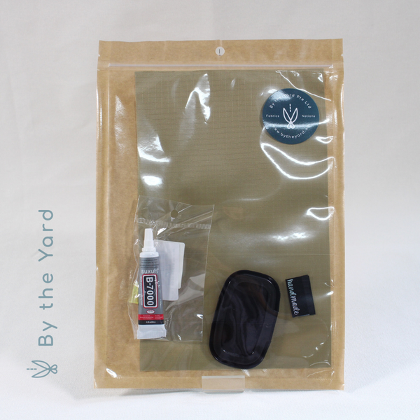 Khaki - Wet and Dry Tissue Pouch DIY Sewing Kit (Video Tutorial Included!)