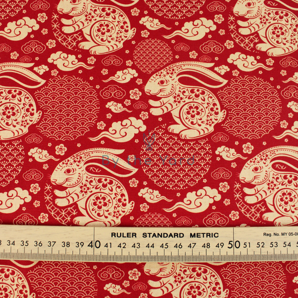 Handmade Fabrics Inc. CNY Rabbit - Red