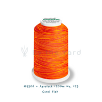 #9506 Coral Fish - Aerolock 1200m No. 125 (Variegated Overlock Thread)
