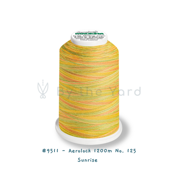 #9511 Sunrise - Aerolock 1200m No. 125 (Variegated Overlock Thread)