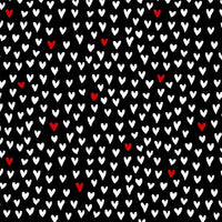 Michael Miller Fabrics Love to Knit Heart Stitch Black