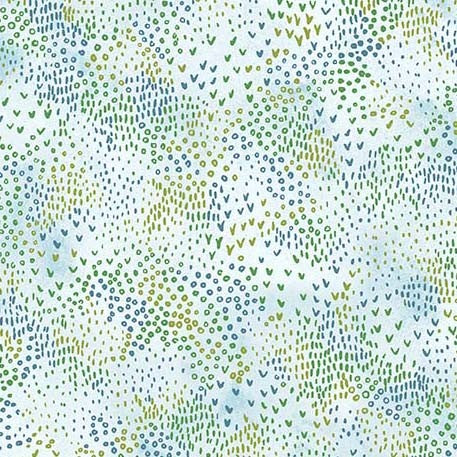 Michael Miller Fabrics Jungle Vibes Colorful Maze Blue