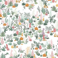 Michael Miller Fabrics Greenhouse Gardens Desert Gardens White