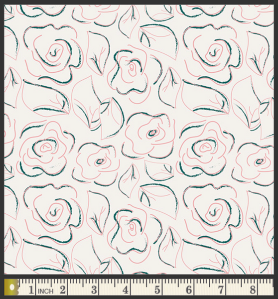 Art Gallery Fabrics Let’s Chalk Outlines in Knit - 0.5 yard