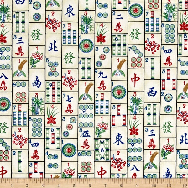 Handmade Fabrics Inc. Mahjong Tiles Beige