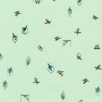 Robert Kaufman Wishwell Petit Birds - Aqua