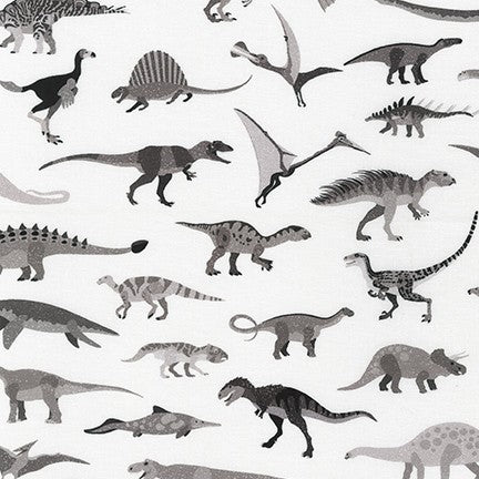 Robert Kaufman Alphabetosaurus Black Dinosaur Greyscale