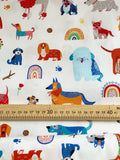 Robert Kaufman London Whiskers and Tails Friends White