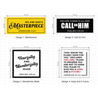 Mix Pack - Pack of 4 Christian Woven Labels