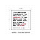 Hope And A Future - Pack of 5 Christian Woven Labels