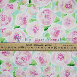 Robert Kaufman Wishwell: Rose Lemonade Lawns by Vanessa Lillrose & Linda Fitch - Peridot