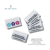 By Faith - Pack of 5 Centerfold Christian Woven Labels