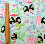 Michael Miller Fabrics Geisha Girl Aqua