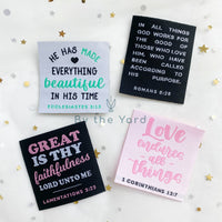 Mix Pack - Pack of 4 IRON-ON Christian Woven Labels