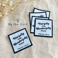 Wonderfully Made - Pack of 5 Christian Woven Labels