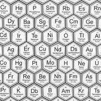 Robert Kaufman Science Fair Honeycomb Periodic Table White