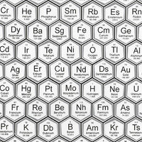 Robert Kaufman Science Fair Honeycomb Periodic Table White
