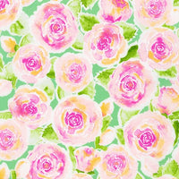 Robert Kaufman Wishwell: Rose Lemonade by Vanessa Lillrose & Linda Fitch - Jade